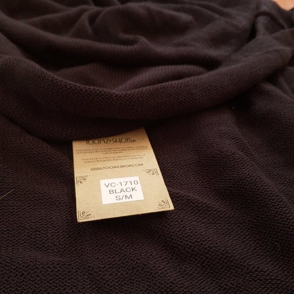 NWT Toonzshop "Mantra" 100% cotton sweater black - Picture 4 of 5